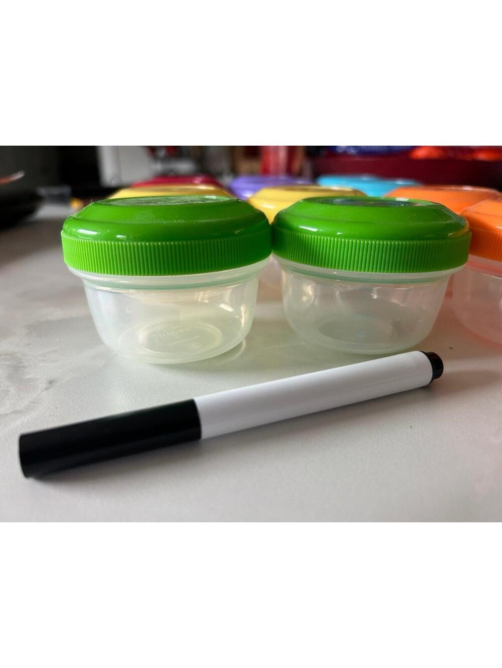 WeeSprout Baby Food Storage Containers – Set of 12 (4 oz / 120 ml) Multicolor